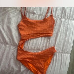 Frankie's Bikinis Orange One Piece Swimsuit